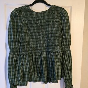 Universal Thread Green Plaid Shirt - Button-Up